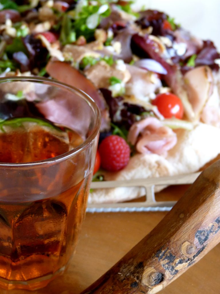 Pizza-salade au foie gras Labeyrie