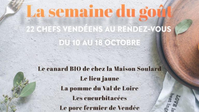 semaine du goût 2020 en Vendée