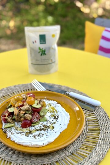 moules et labneh au zaatar