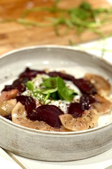 Noix de Saint-Jacques aux poires confites