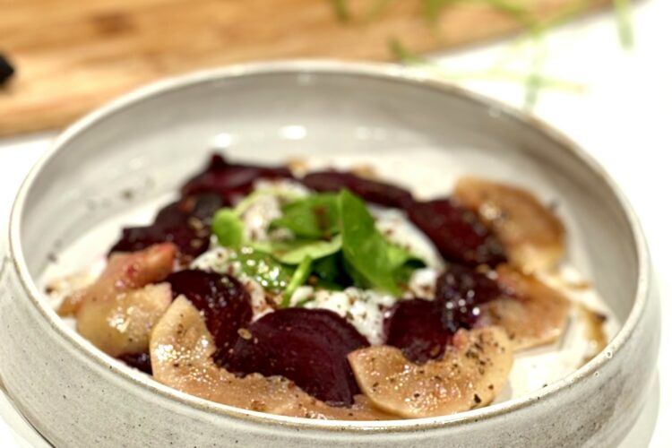 Noix de Saint-Jacques aux poires confites